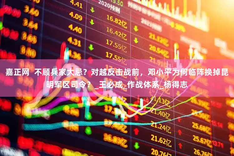 嘉正网  不顾兵家大忌？对越反击战前，邓小平为何临阵换掉昆明军区司令？_王必成_作战体系_杨得志